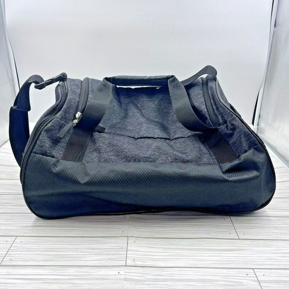 Adidas Squad III Duffel Medium Gym Bag Gray Black Nylon Turquois Interior - Picture 6 of 13